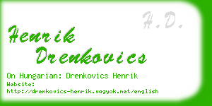 henrik drenkovics business card